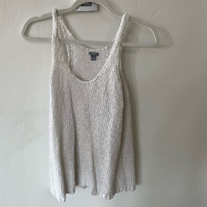 Lightweight Cream Knit Tank Top - Women